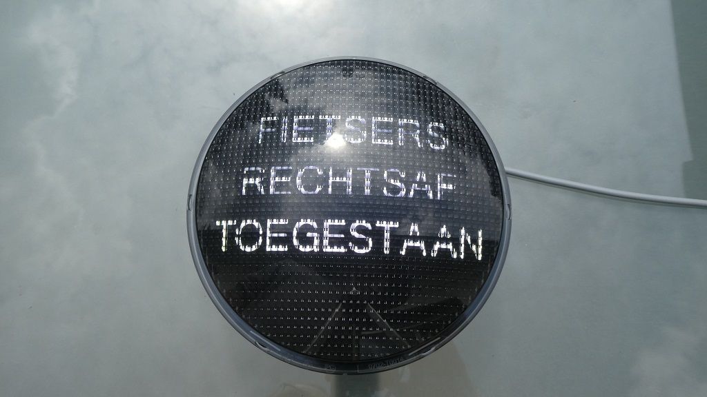 Fietsers rechtsaf Toegestaat